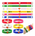 Superman Logo Men Rubber Silicone Button Bracelet For Boys. 
