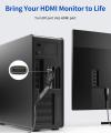 JSAUX (Male to Female) DP Display Port to HDMI Converter 1080P@60Hz Nylon Braided Aluminum Shell. 