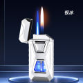 New Internet Celebrity Voice-Controlled Induction Ignition Windproof Inflatable Double Fire Lighter Creative Personality Trendy Lettering Gift Men. 