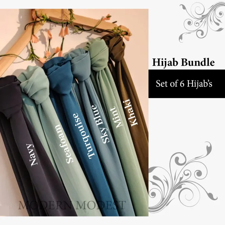 Modern%20Modest%20-%20Chiffon%20Georgette%20Hijab%20Bundle%20for%20Girls/Women%20-%20Image%207