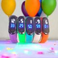 Digital Touch LED M4 Sports Kids Watch, Waterproof, Silicon Strap, Adjustable, Stylish Smart Band for Boys and Girls. 