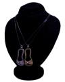Pack of 2 - Silver & Golden Sandal Pendant - SOZ-199. 