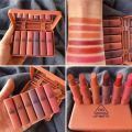 Pack Of 6 Mini Matte Lipstick Set High Quality Makeup Nourishing Matte Organic Lipstick Shade Kit With Mirror Mini Lipstick Makeup Kit Pocket Friendly Long-Lasting Lip Kit With Mirror Brown & Pink. 