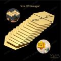 Hexagon Mirror Size 6x6 Wall in Acrylic, Self Adhesive for DIY Bedroom Bathroom Home Décor Acrylic Golden Mirror Wall Art 6/12/24/48 Pcs M&M Decor. 