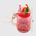 Mini Cup Keychain Waterproof Solid Anti-crack Mini Glass Frappe Cup Keychain for Children. 