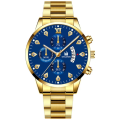 Fashion Men’s Stainless Steel Watches Dummy Three Eyes Six Pin Luxury Quartz Wristwatch Calendar Clock Men Business Casual Watch. 
