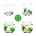 UNBREAKABLE 10" 11L  Aquarium Crystal-Clear Like a Glass Fish Bowl For Pet Hobbyists Decorating Items For Home Crafting Centerpieces Ideal gift item & kid toy for fish enthusiasts (Included Light & Accessories). 