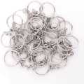 100 Key Rings with Chain and Open Jump Rings for Crafts - Bulk Metal Key Chain Ring Base for DIY Keychain Making. 