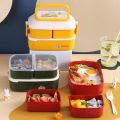 Portable Double Layer Lunch Box For Kids Lunch Box Picnic Bento Box Microwave Food Box With Compartment Storage Food Container. 
