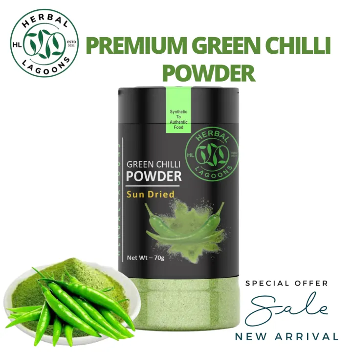 Herbal Lagoons - Premium Green Chilli Powder - 70g | Daraz.pk