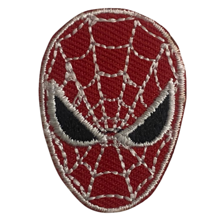 Spiderman Face Embroidered Iron On Patch Sew On Badge Bags Caps Jeans and Jackets