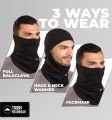 5-in-1 Ultimate Biker Mask Complete Head and Neck Cover for All Riding Conditions. 