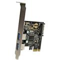 StarTech 2 Port PCI Express SuperSpeed USB 3.0 Card Adapter Model PEXUSB3S2 USB 3.0 Dual Expansion Card PCI Express Interface ( Branded Used ). 