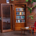 Miniature Book Model Wooden Mini Bookshelf Display Cabinet with 80 Tiny Books Desktop Decoration Stress Relief Gift for Birthday Buyer's Choice Wooden Bookshelf. 