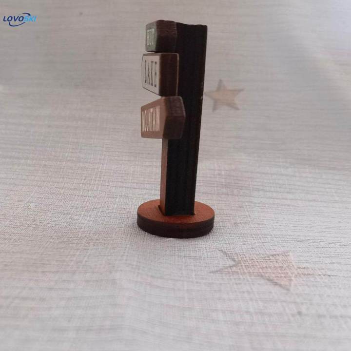 Mini Signpost Cute Painted Guidepost Model Collectible for Countertop ...