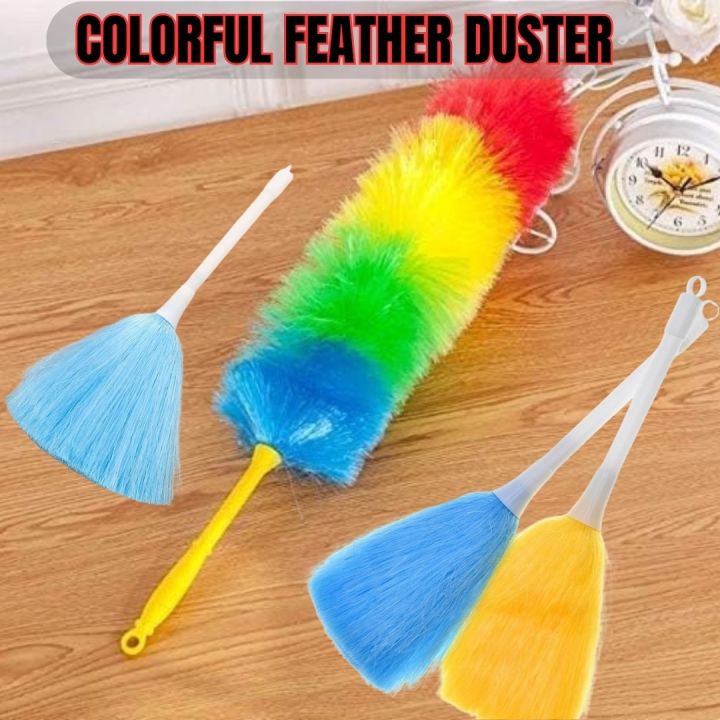 Cleaning Duster, Soft Feather Duster Brush Anti Static Cleaning Products with Plastic Handle for Cleaning Furniture, Calligraphy, TV Screen, Computer