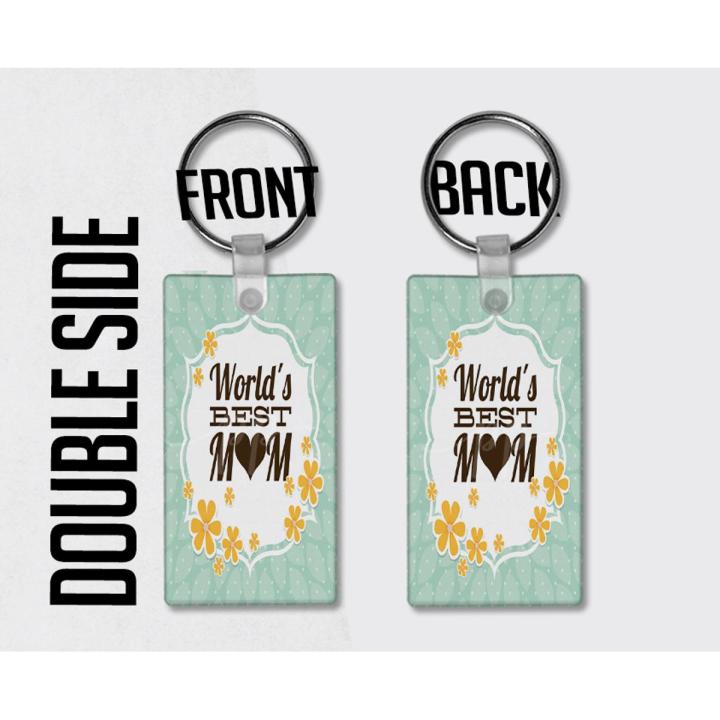 World Best Mom Keychain - Personalized with Your Picture - Mothers Day Gift