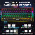 61 key Blue Switch Mechanical Keyboard Wireless Bluetooth Type-c Charging Keyboard. 