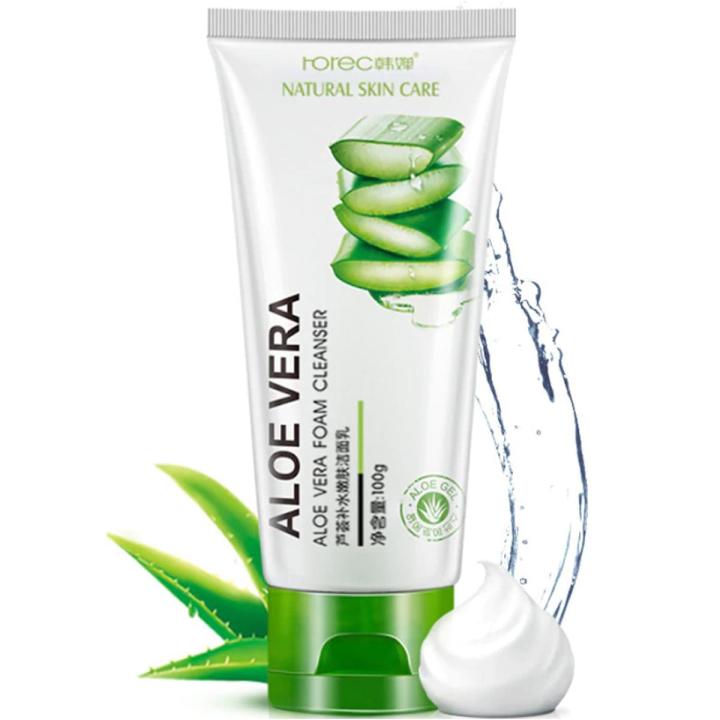 ROREC - Aloe Vera Facial Cleanser Gel Deep Cleansing Remove Blackheads 100g BQY2829