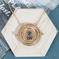 Harry Potter Necklace Time Turner Necklace 3D Hourglass Necklace Rotating SPins. 