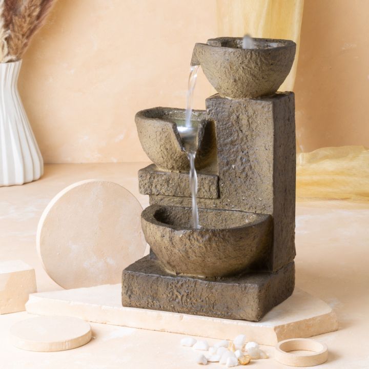 Waterfall Fountain Decoration – Home Decoration Items | Indoor Outdoor Fountain for Room, Garden, Table | Art Pieces & Home Accessories