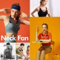 Sports Fan Portable Neck Fan, Color Changing LED, with Aromatherapy, 360° Free Rotation,and Lower Noise Strong Airflow Headphone Design for Sport, Office, Home, Outdoor, Travel, etc.. 