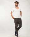 Half Sleeve Vest-White. 