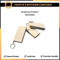 Pack of 3 Primed Keychain Canvas Boards (2x4 inches) Portable Mini Art Canvas with Metal Keyring for Acrylic Oil, and Gouache Painting – Perfect for DIY Crafts, Personalized Gifts & On-the-Go Creativity. 