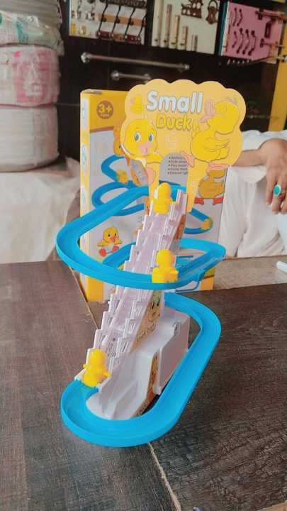 Duck%20Slide%20Toy%20Set,%20Funny%20Automatic%20Stair-Climbing%20Ducklings%20Cartoon%20Race%20Track%20Set%20Little%20Lovely%20Duck%20Slide%20Toy%20Escalator%20Toy%20with%20Lights%20and%20Music%20(3%20sliding%20ducks),%20Multi%20-%20Image%203