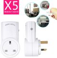 5 Pack Wireless Remote Control Sockets Switch, Home Programmable Electrical Plug Outlet Switch for Light Household Appliances 30m/100ft Operating Range. 