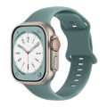Applicable iwatch9 Apple S7 Watch Monochrome 8 Word Buckle Silicone Watch Strap Butterfly Buckle Sports ultra2 Watch band. 