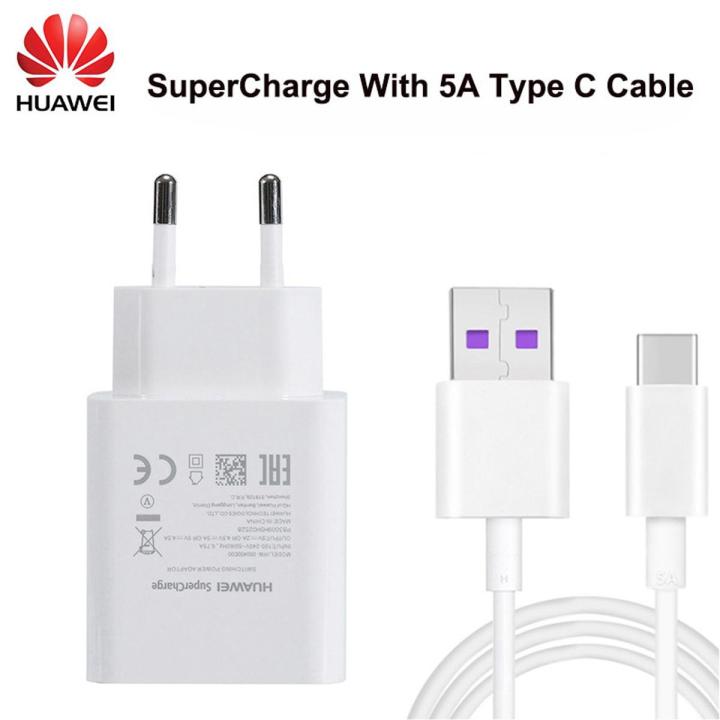 Original Huawei EU Supercharge Mate 9 10 20 P10 Plus P20 Pro Honor 20 V20 Fast Super Charger 4.5V5A Type-C USB 3.0 Type C Cable