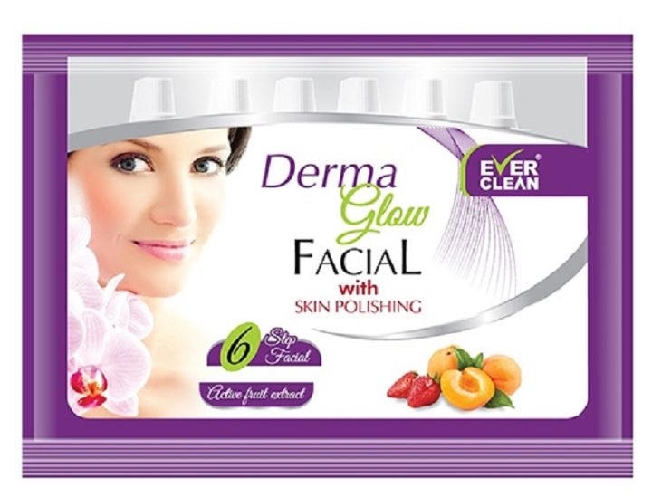 Derma Glow Facial -Pack of 6- skin polish kit  Ever Gold Rice Facial Kit