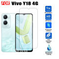 3in1 Vivo Y18 4G Transparent Soft Phone Case Vivo Y03 Y18E Y02 Y01 Y02A Y02T Y15S Y15A Y17S Y27S Tempered Glass + Back Camera Lens Film. 