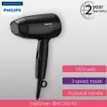 Philips Hair Dryer BHC010/13 Compact Lightweight Travel Universal Voltage Dryer Black. 