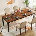 Rectangular Dining Table, 78 inch Long Kitchen Table for 6-8 People. 