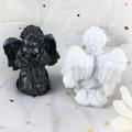 Angel Silicone Mold | 3D Prayer Angel Resin Epoxy Mold | Food Safe Cute Angel Candle Mold For Candle Making Resin Craft Home Art Decor Cake Decorating 3D DIY Silicone Candle Molds. 