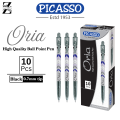 Picasso Oria Pen - Ballpoint - Pack of 10 Pen Box - Ball Pen - School Stationery - Office Stationery - Blue Pen - Red Pen - Black Pen - Zahabia Stationery. 