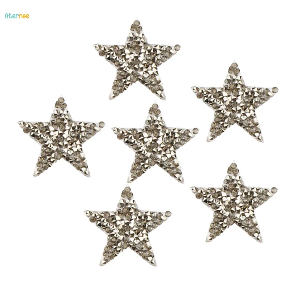30 Pcs Colorful Star Patches Glitter Star Iron On Patche...