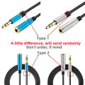 3.5mm Jack Aux Audio Male to Female Extension Cable 3/4 Pole with Microphone Stereo Compatible For PC Headphone Car Speaker Mic. 