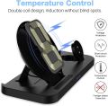 KKM Wireless Charger, 3 in 1 Qi-Certified Fast Wireless Charging Station Compatible with iPhone 14 Pro/14 Pro Max/14/14 Plus/13/12/11/XS, Charging Stand Dock for Apple Watch & AirPods (with Adapter). 