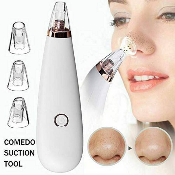 5 in 1 derma suction blackhead remover machine - rechargeable electric facial pore cleaner removes acne, dust, oil, blackhead & whitehead - rechargeable facial blackhead and acne remover for oily and dry skin for men and women - blackhead suction tool