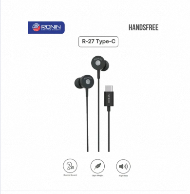 Ronin R27 Type C Original handfree - Ronin R-27 Metal TYPE-C Handfree Type C Magic Sound