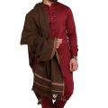 Mehendi Pure Acro-Woolen Dhussa Shawl For Man SHL-30-5. 