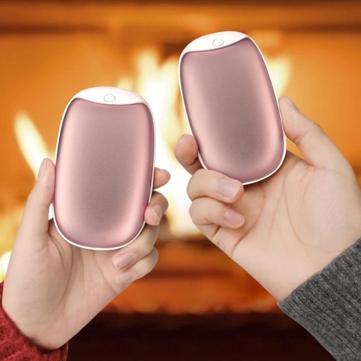 Power Bank & Hand Warmer Rechargeable, 2 in1 Magnetic Electric Hand Warmers Reusable, 4000mAh*2Packs, Long Lasting Heating Portable Perfect for Outdoors, Great Gift For Women Men