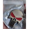 Red Eye Skull Logo Metal Logo For Motorcycle Metal Logo for Bike Fancy Logo Car With Tape . 