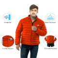 Orange Colour Puffer Down Jacket Warm For Men. 
