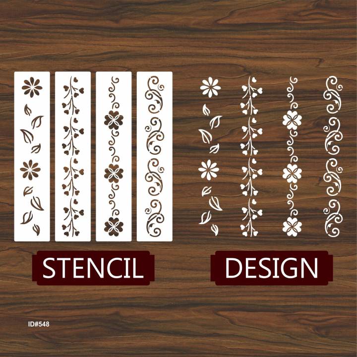 Flower%20Border%20Stencil%20for%20Wall%20Fabric%20Wood%20and%20Paper%20Crafting%20-%20Image%204