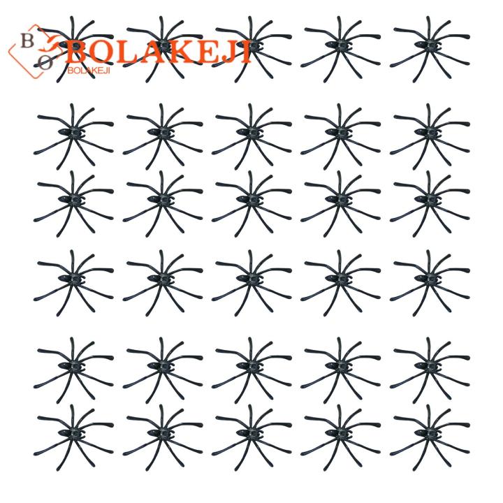 Fake Spiders 30pcs Realistic Fake Spider Toys for Halloween Decoration Photography Prop Scary Black Spiders in Small Size Perfect for Pranks Parties Halloween Spider Toys