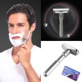Classic Razor  Stainless Steel Double Edge Safety Razor Mens Beard Shaver Hair Removal +5 Free Blades   Razor. 
